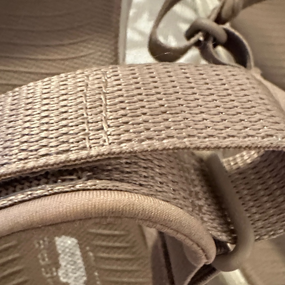 Skechers tan brown slip-on with white logo - Picture 7 of 11